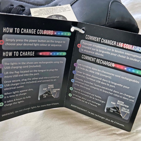 SHOES LITE-UP, MULTICOLOUR LIGHTS IN BOTH SOLE EDGES, EQUAL TO LADIES SIZE 8, - Picture 9 of 12